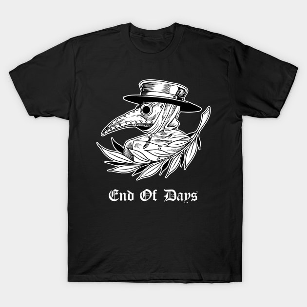 Plague Doctor End of Days Halloween Black Death T-Shirt by btcillustration